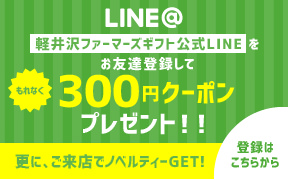 LINE＠お友達登録で300円クーポンGET！さらに、ご来店でノベルティーゲット！登録はこちら